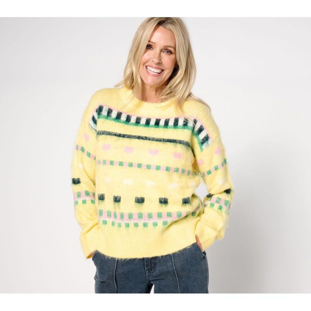 SUNNYLiFE Women's Top Sweater Sz M by Stacy London Multi-colored